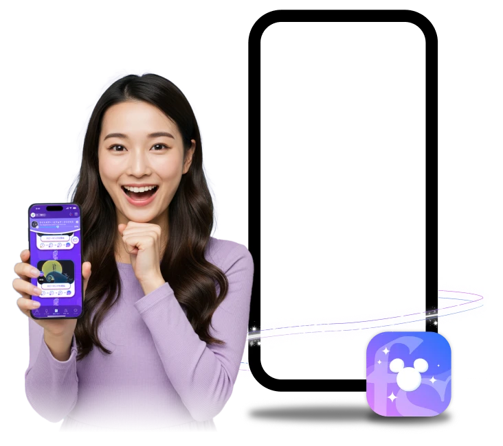 ファンタスピークのアプリ画面イメージ（スマートフォン版）